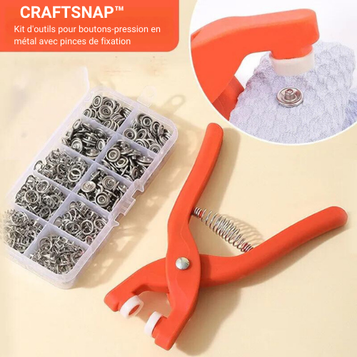 CRAFTSNAP™ - Kit de herramientas para botones a presión de metal con alicates de sujeción