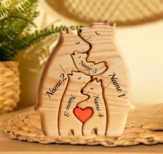 OURSUNIS™ — Rompecabezas familiar de madera personalizable